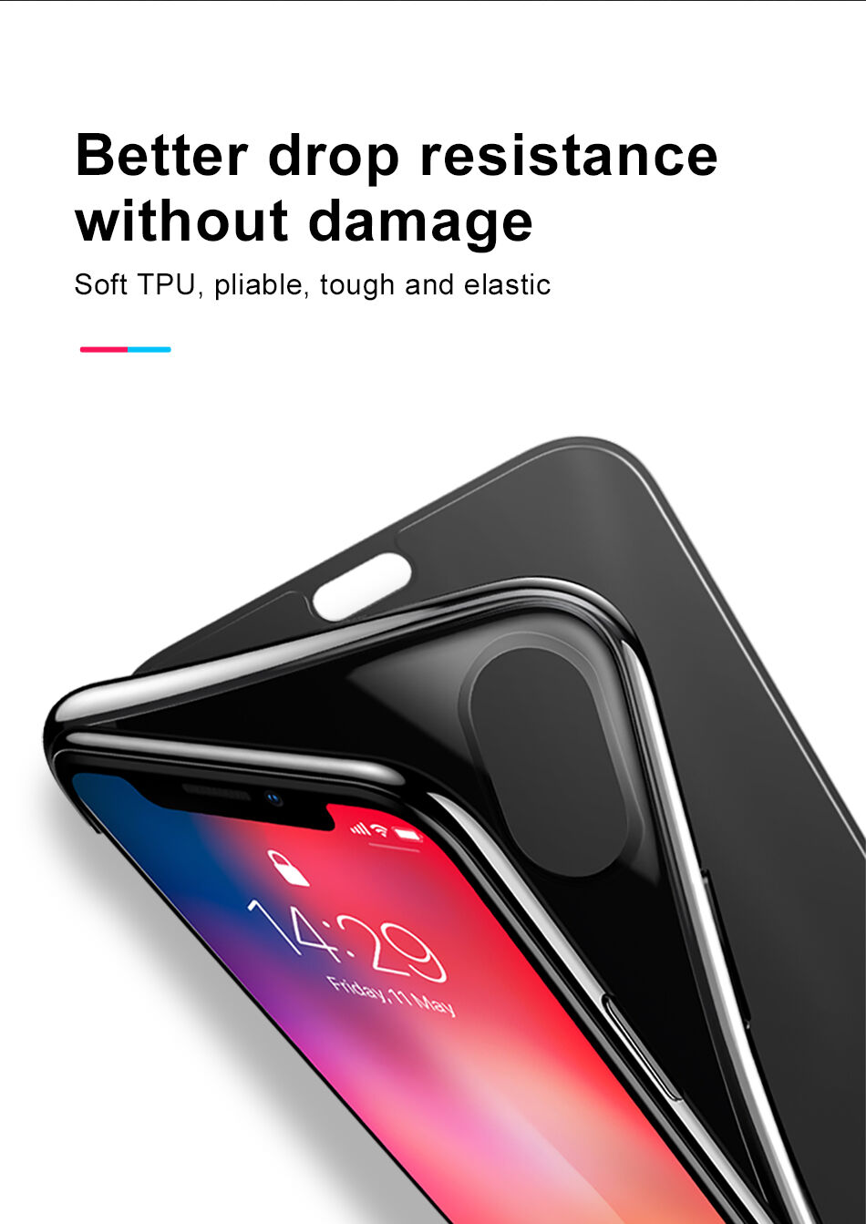 BASEUS flip case voor iPhone XR - zwart