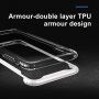 BASEUS pantser doorzichtige afdekking met frame voor iPhone XR - zwart