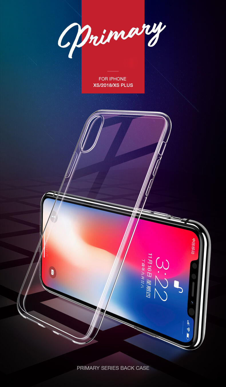 USAMS transparante hoes voor iPhone XR