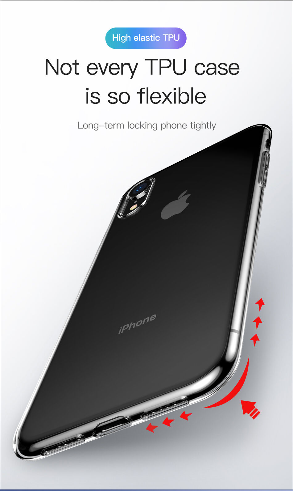 BASEUS Eenvoudigheidsafdekking voor iPhone XR - goud