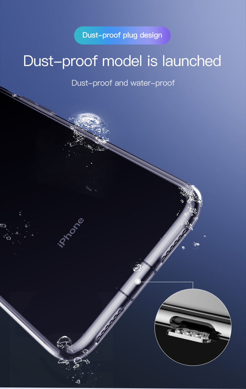 BASEUS Eenvoudigheidsafdekking voor iPhone XR - goud