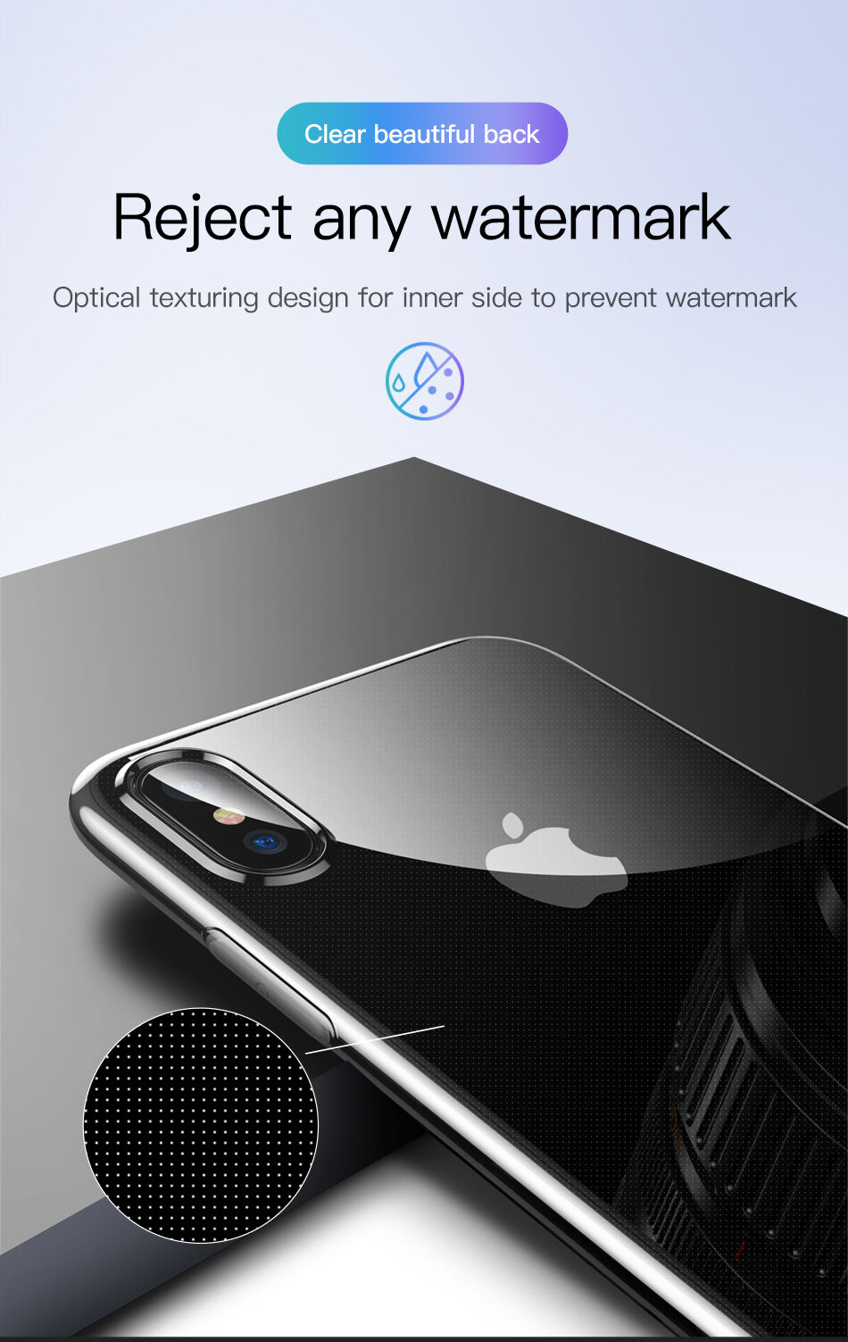 BASEUS Eenvoudigheidsafdekking voor iPhone XR - goud