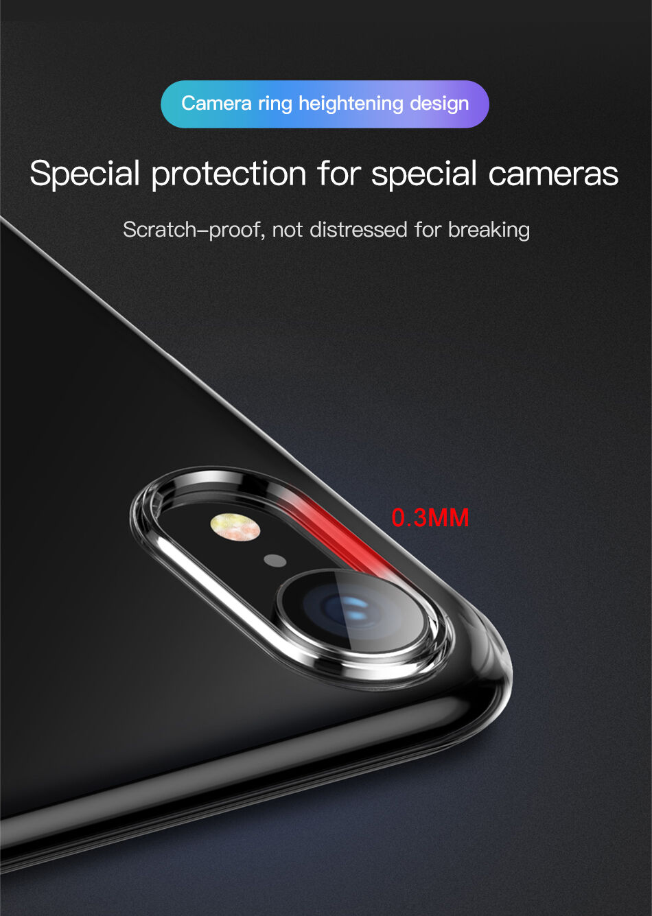 BASEUS Eenvoudigheidsafdekking voor iPhone XR - goud