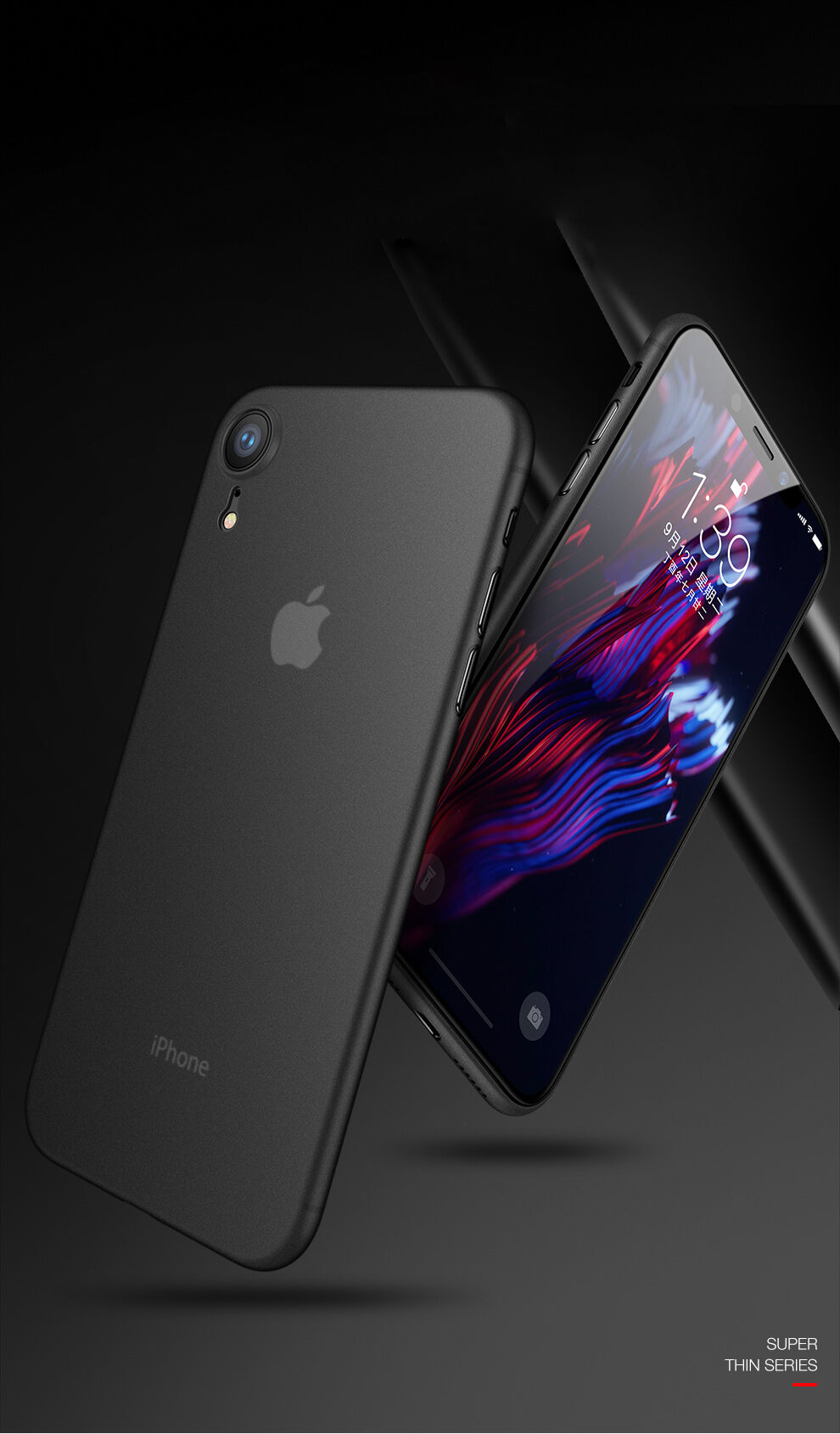 CAFELE ultradunne hoes voor iPhone XR - zwart