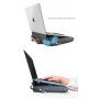 Multifunctionele draagkoffer met standaard voor MacBook 12" - grauw