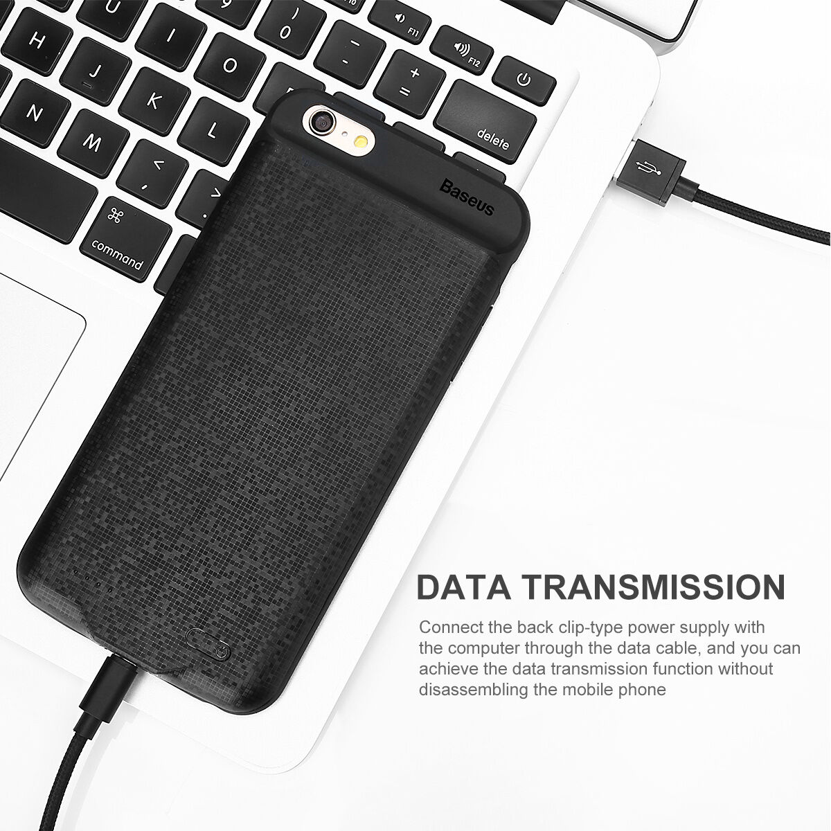BASEUS-batterijdeksel 7300mAh voor 6 Plus / 6S Plus - rood