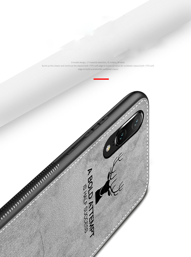 Bekleding met textieloppervlak voor iPhone XS/iPhone X X - grijs