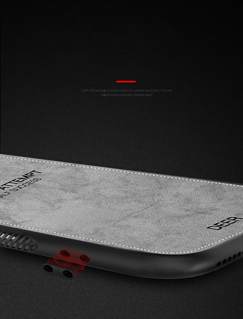Bekleding met textieloppervlak voor iPhone XS/iPhone X X - grijs