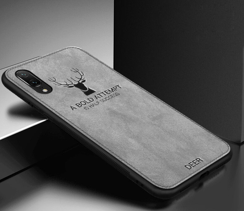 Bekleding met textieloppervlak voor iPhone XS/iPhone X X - grijs