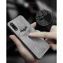 Bekleding met textieloppervlak voor iPhone XS/iPhone X X - zwart