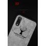 Bekleding met textieloppervlak voor iPhone XS/iPhone X X - zwart