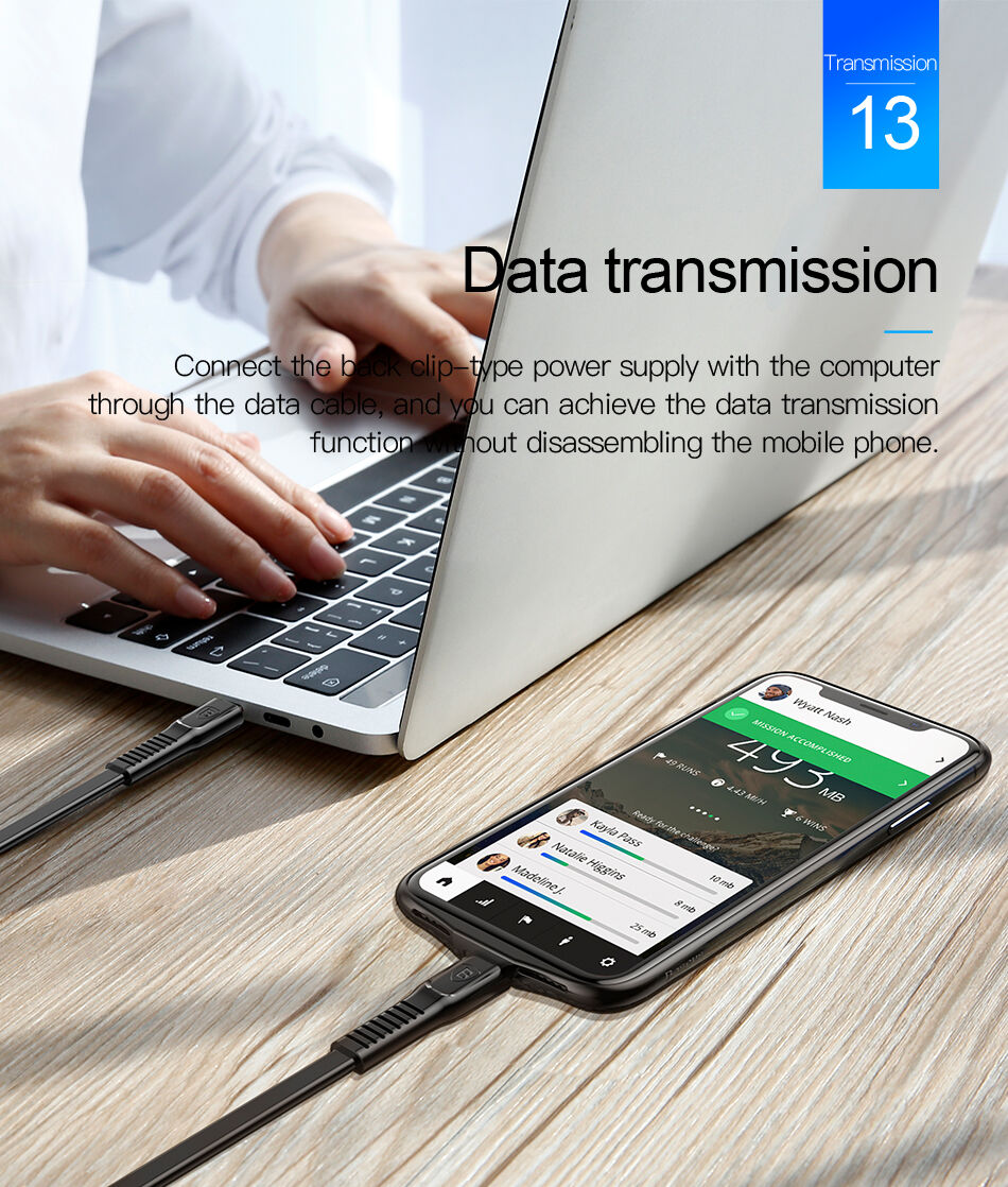 BASEUS-batterijdeksel 3500mAh iPhone X - wit
