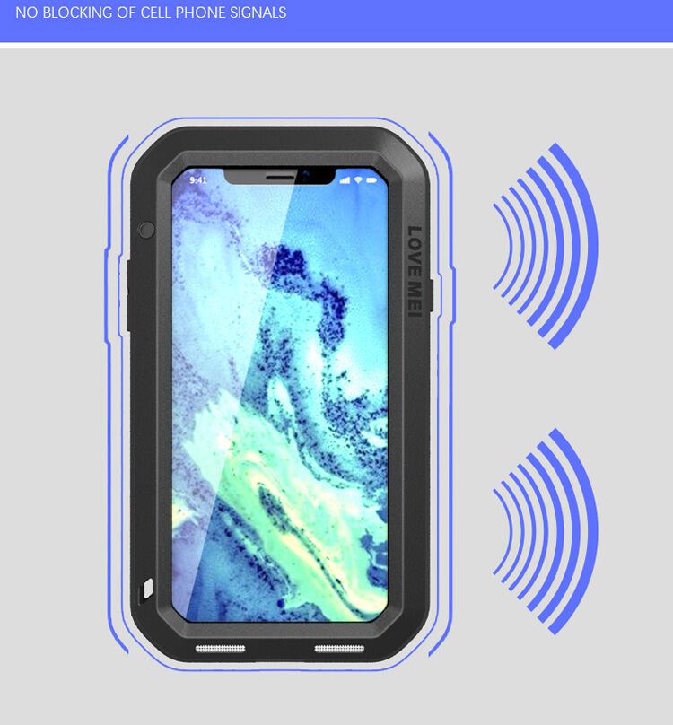 LOVE MEI waterdichte / stofdichte MEI koffer voor iPhone XS/iPhone X X - zwart