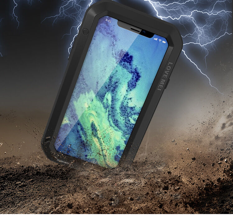 LOVE MEI waterdichte / stofdichte MEI koffer voor iPhone XS/iPhone X X - zwart