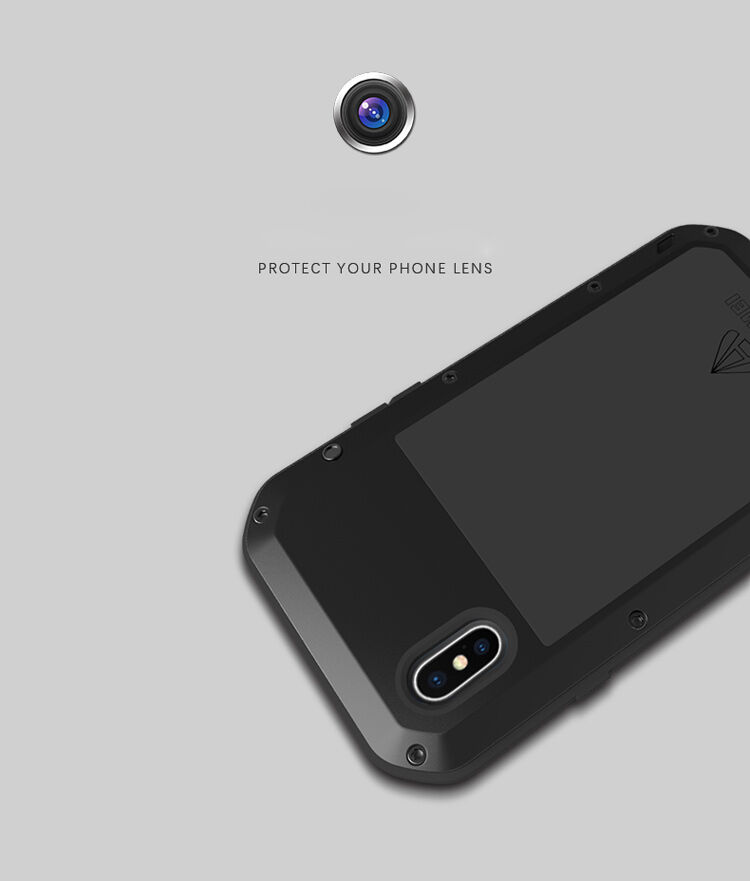 LOVE MEI waterdichte / stofdichte MEI koffer voor iPhone XS/iPhone X X - zwart
