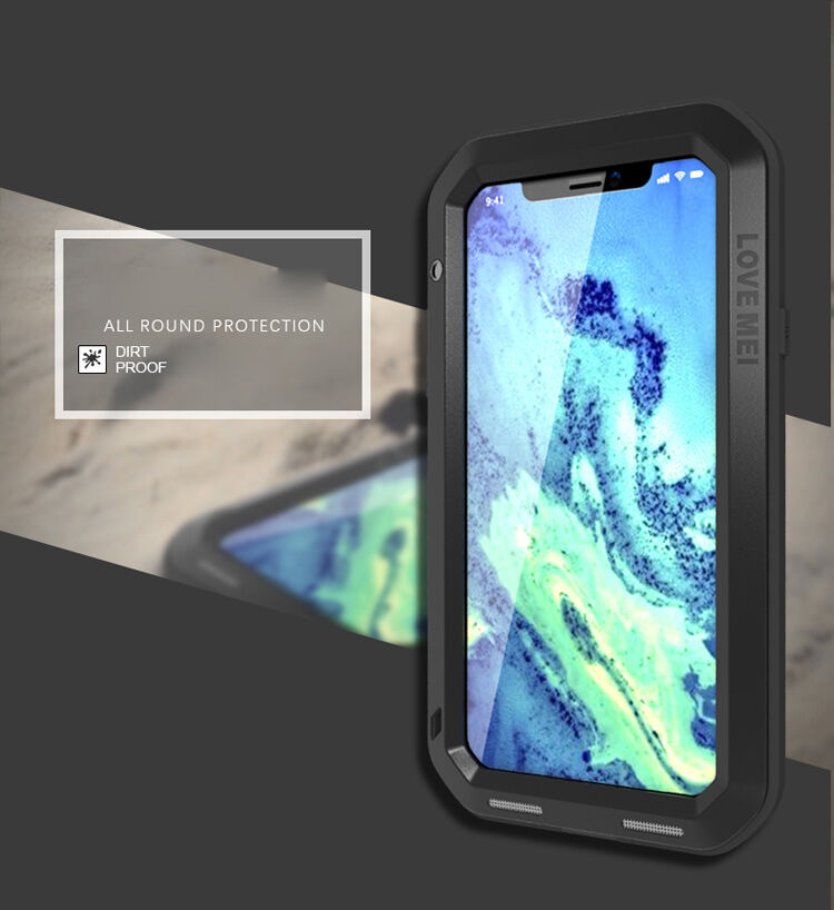 LOVE MEI waterdichte / stofdichte MEI koffer voor iPhone XS/iPhone X X - zwart