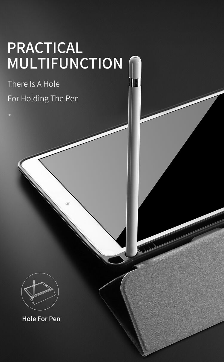 DUX DUCIS Domo etui met ruimte voor Apple Pencil en slaapfunctie voor iPad 9,7