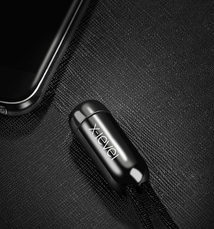X-LEVEL Elegante USB / Bliksemkabel voor Apple iPhone / iPad / iPad / X-LEVEL Elegante USB / Bliksemkabel voor Apple iPhone / iPad / iPod - 8cm - groen