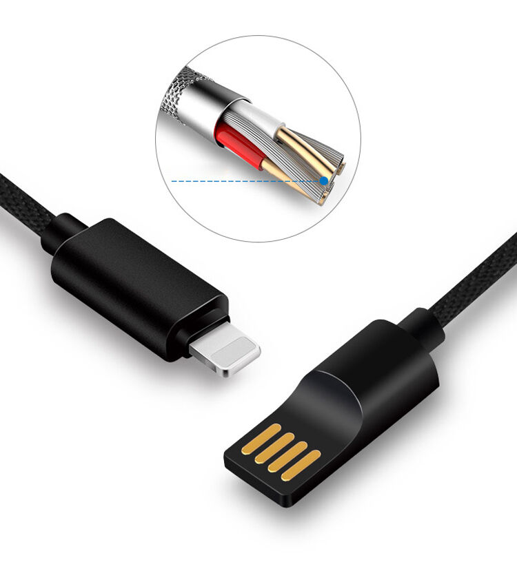 X-LEVEL Elegante USB / Bliksemkabel voor Apple iPhone / iPad / iPad / X-LEVEL Elegante USB / Bliksemkabel voor Apple iPhone / iPad / iPod - 8cm - groen