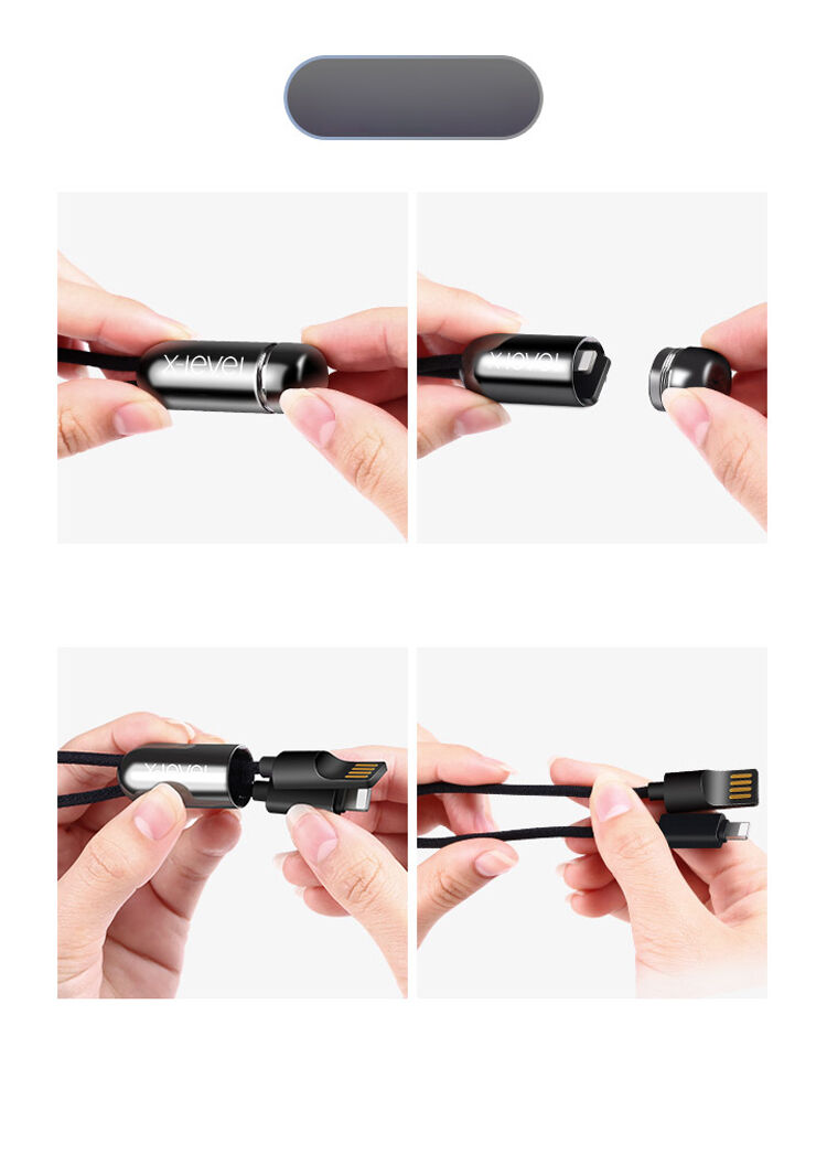 X-LEVEL Elegante USB / Bliksemkabel voor Apple iPhone / iPad / iPad / X-LEVEL Elegante USB / Bliksemkabel voor Apple iPhone / iPad / iPod - 8cm - groen