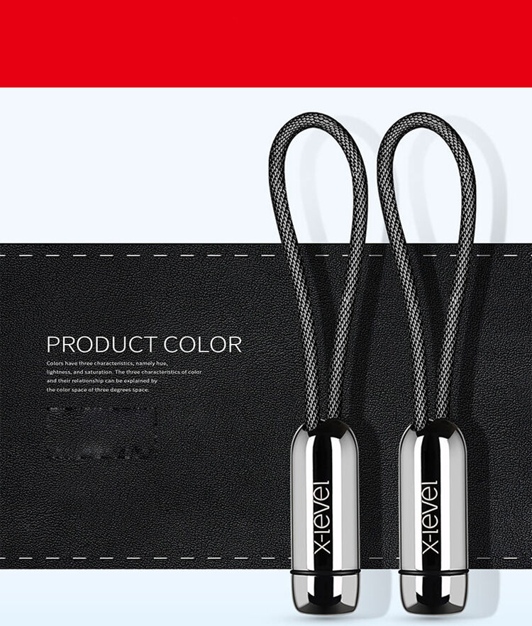 X-LEVEL Elegante USB / Bliksemkabel voor Apple iPhone / iPad / iPad / X-LEVEL Elegante USB / Bliksemkabel voor Apple iPhone / iPad / iPod - 8cm - rood