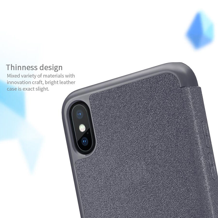 NILLKIN beschermende flip case voor Apple iPhone XS - zwart