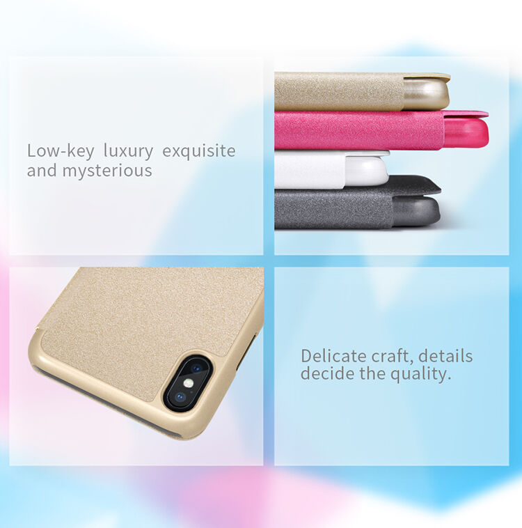 NILLKIN beschermende flip case voor Apple iPhone XS - zwart