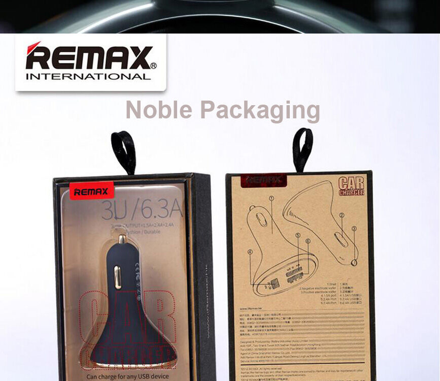 REMAX Autolader met drie poorten voor Apple iPhone / iPad / iPad / REMAX autolader met drie poorten voor Apple iPhone / iPad / iPod - wit