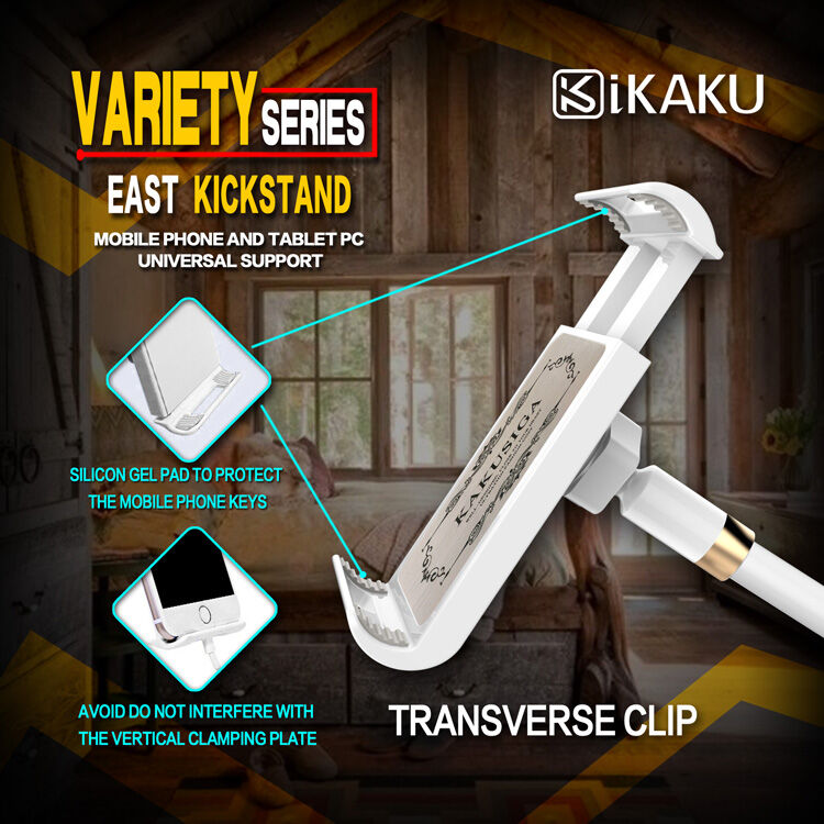 KAKUSIGA Universele Regelbare Tribune voor -iPhone van de Universele Verstelbare Tribune voor Apple / iPad - wit / goud
