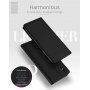 DUX DUCIS-koffer met statief en documentcompartimenten voor Apple iPhone XS - donkerblauw