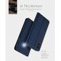 DUX DUCIS-koffer met statief en documentcompartimenten voor Apple iPhone XS - donkerblauw
