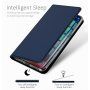 DUX DUCIS-koffer met statief en documentcompartimenten voor Apple iPhone XS - donkerblauw