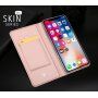 DUX DUCIS-koffer met statief en documentcompartimenten voor Apple iPhone XS - donkerblauw