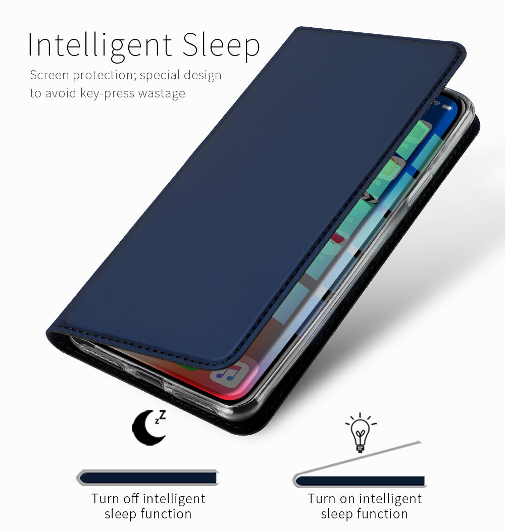 DUX DUCIS-koffer met statief en documentcompartimenten voor Apple iPhone XS - roségoud