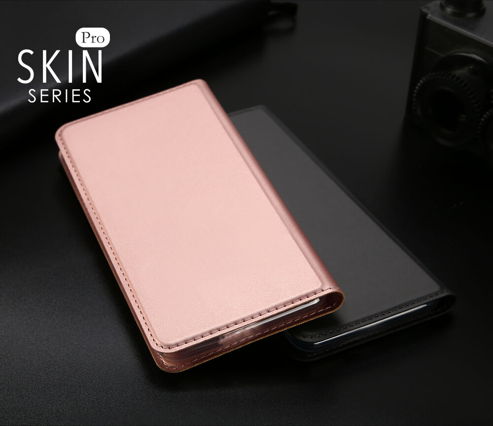 DUX DUCIS-koffer met statief en documentcompartimenten voor Apple iPhone XS - goud