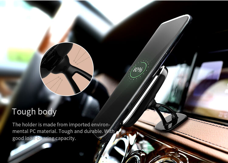 NILLKIN-ontwerp magnetische houder met Qi draadloze oplading voor Apple iPhone - zwart