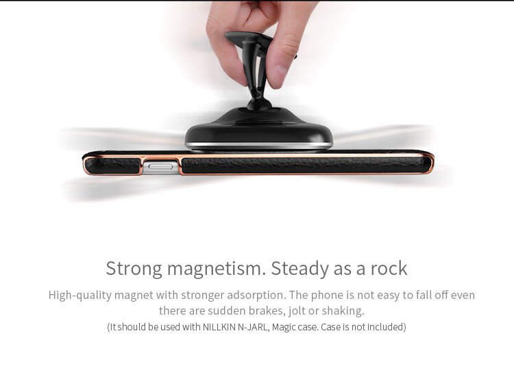 NILLKIN-ontwerp magnetische houder met Qi draadloze oplading voor Apple iPhone - zwart