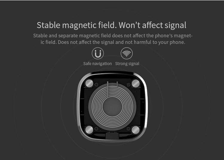 NILLKIN-ontwerp magnetische houder met Qi draadloze oplading voor Apple iPhone - zwart