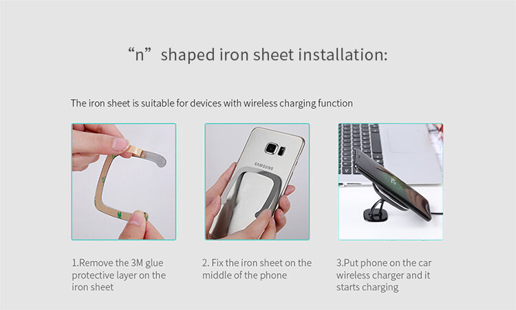 NILLKIN-ontwerp magnetische houder met Qi draadloze oplading voor Apple iPhone - zwart