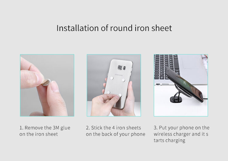 NILLKIN-ontwerp magnetische houder met Qi draadloze oplading voor Apple iPhone - zwart