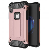 Super bestendige "Armor"-afdekking voor iPhone XS/iPhone X X - Rozengoud