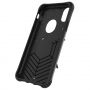 Super bestendige hoes met standaard voor iPhone XS/iPhone X X - zilver