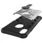 Super bestendige hoes met standaard voor iPhone XS/iPhone X X - zilver
