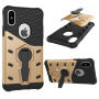 Super bestendige hoes met standaard voor iPhone XS/iPhone X X - goud