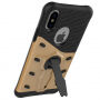 Super bestendige hoes met standaard voor iPhone XS/iPhone X X - goud