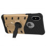 Super bestendige hoes met standaard voor iPhone XS/iPhone X X - goud