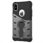 Super bestendige hoes met standaard voor iPhone XS/iPhone X X - zwart