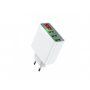 MCDODO lader met drie USB-poorten en digitale display voor Apple iPhone / iPad / iPad / MCDODO lader met drie USB-poorten en digitale display voor Apple iPhone / iPad / iPod - wit