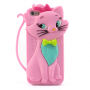 3D-siliconenhoes voor 3D-siliconen iPhone 5 / 5S / SE (2016) - schattige kat - rozig