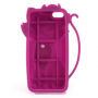 3D-siliconenhoes voor 3D-siliconen iPhone 5 / 5S / SE (2016) - schattige kat - donkerroze